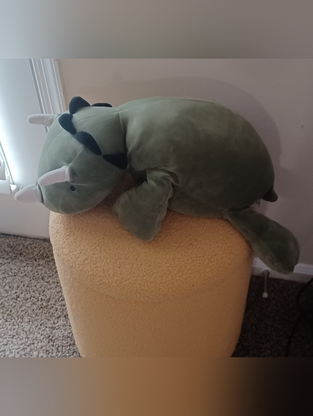 Pillowfort Green Plush Dinosaur Weighted Animal